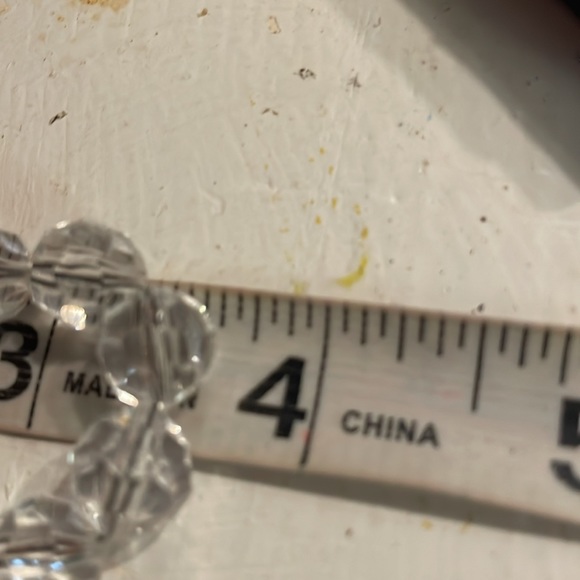 8” crystal clear beaded stackable stretch bangle bracelet - Picture 10 of 11